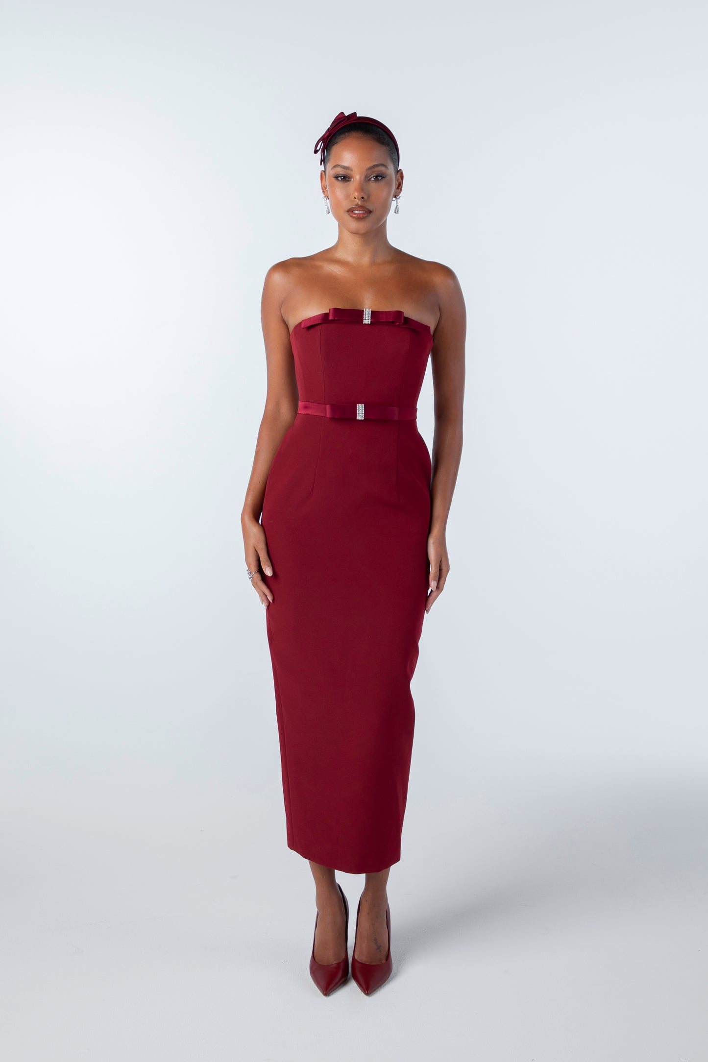 Demi Bow Dress (Red)