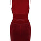 Lucia Velvet Dress (Red)