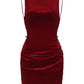 Lucia Velvet Dress (Red)