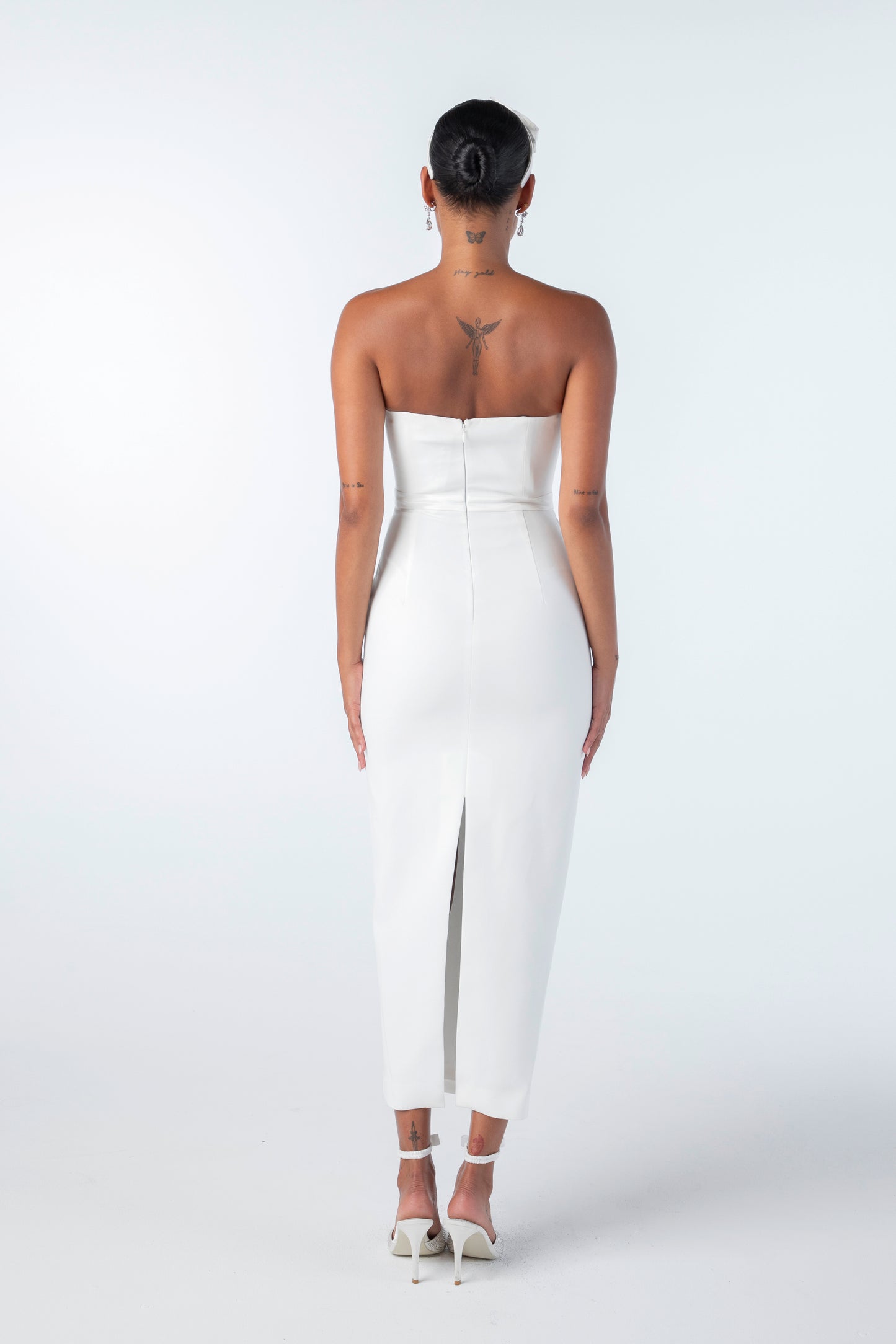 Demi Bow Dress (White)