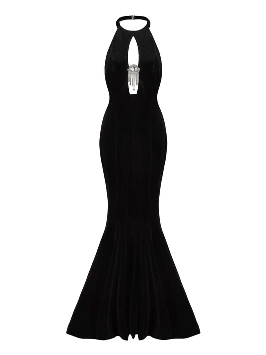 Liliane Velvet Dress (Black)