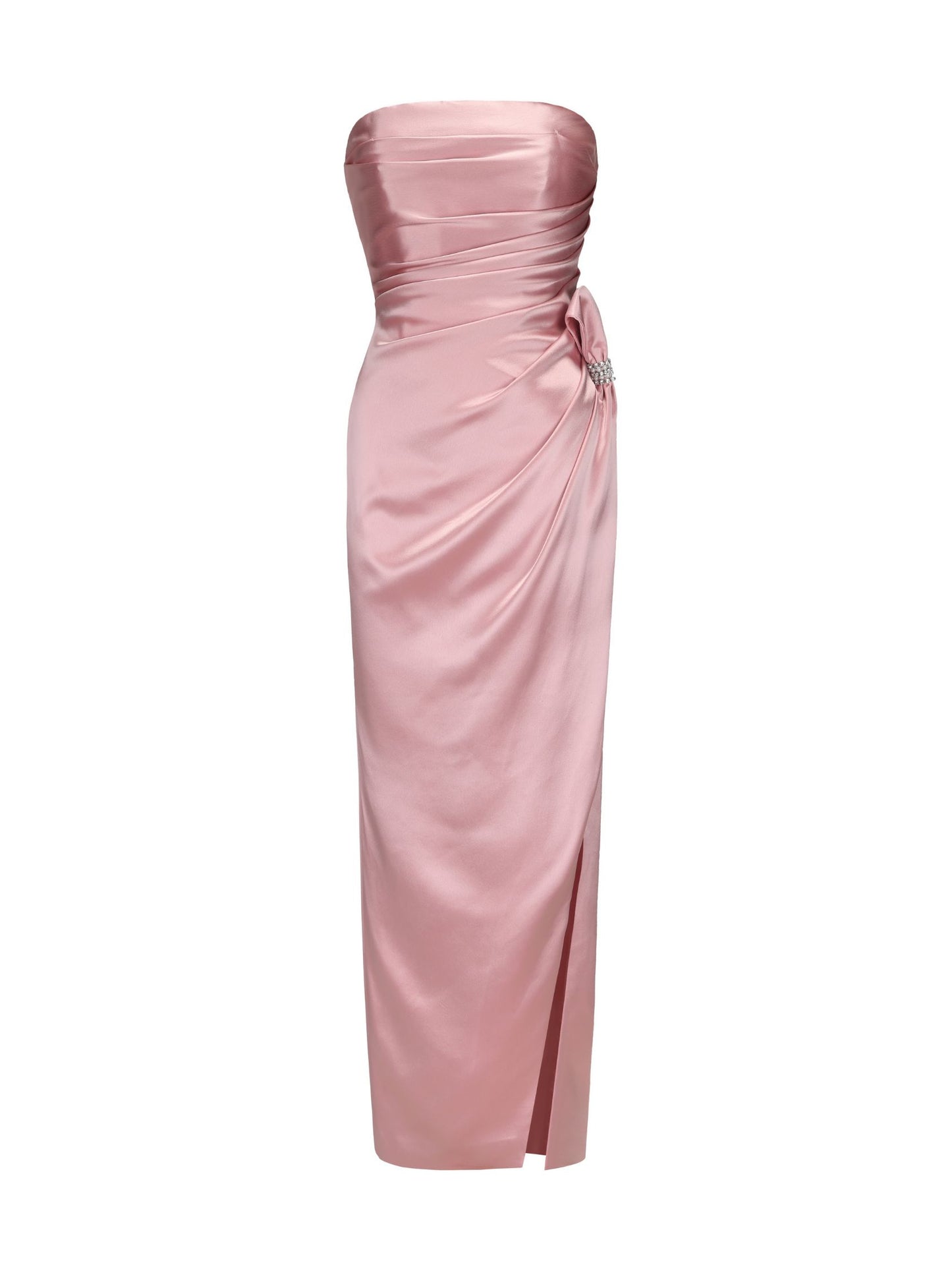 Emilia Satin Dress (Pink)