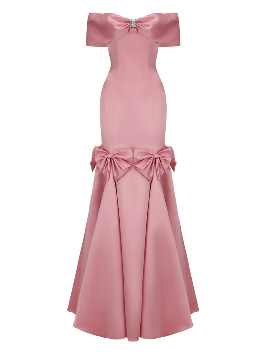 Madeline Bow Dress (Pink)