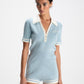 Lexi Knit Romper (Blue)