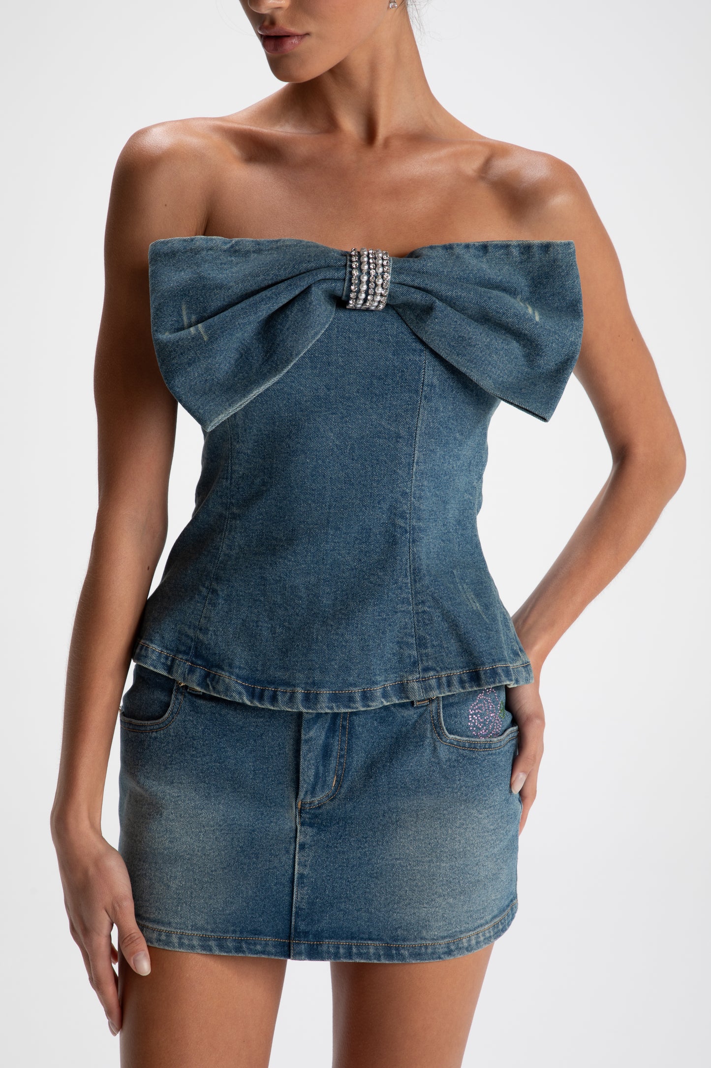 Kate Denim Tube Top