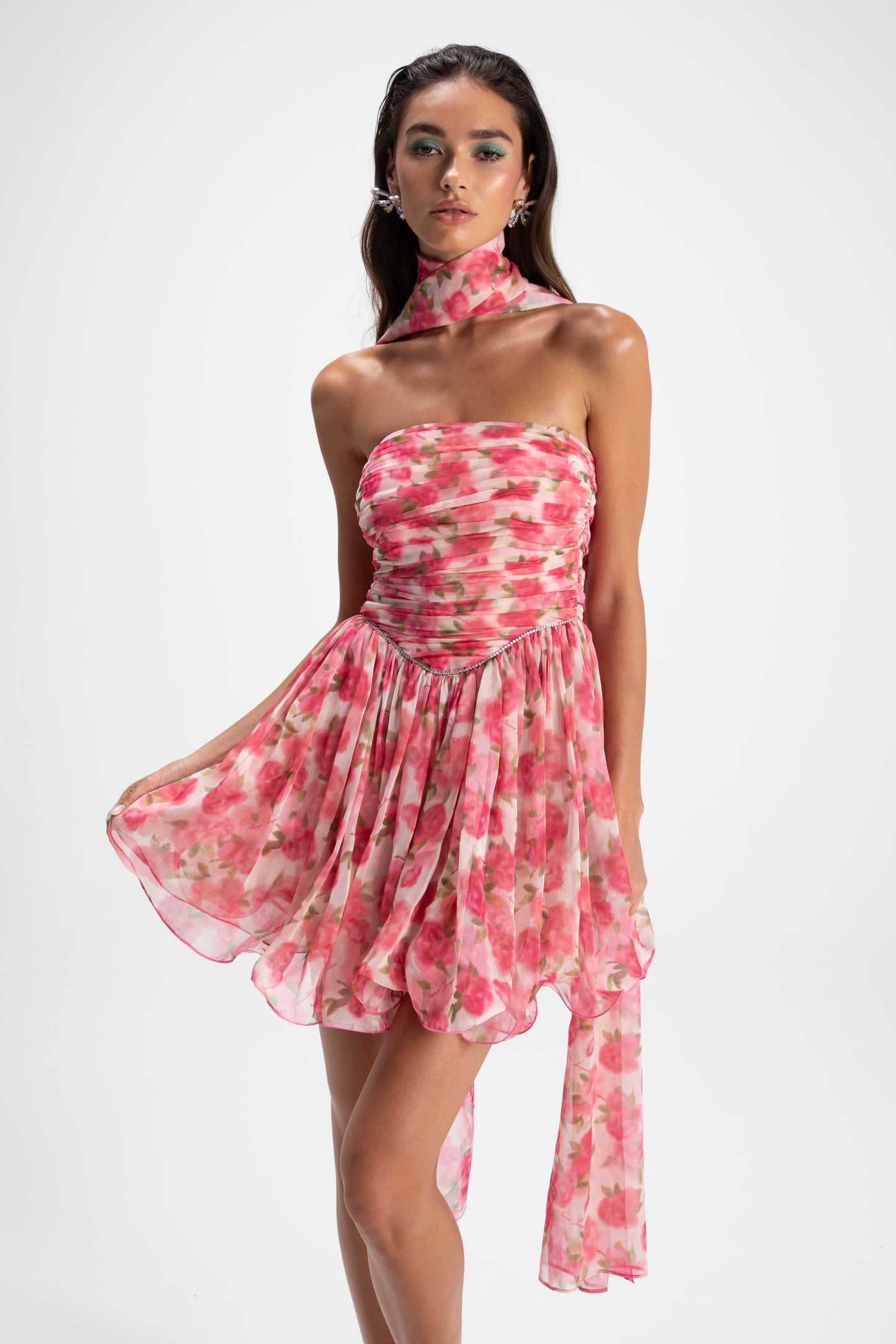 Chloe Dress (Pink Print)