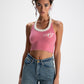 Macie Knit Halter Top (Pink) (Final Sale)