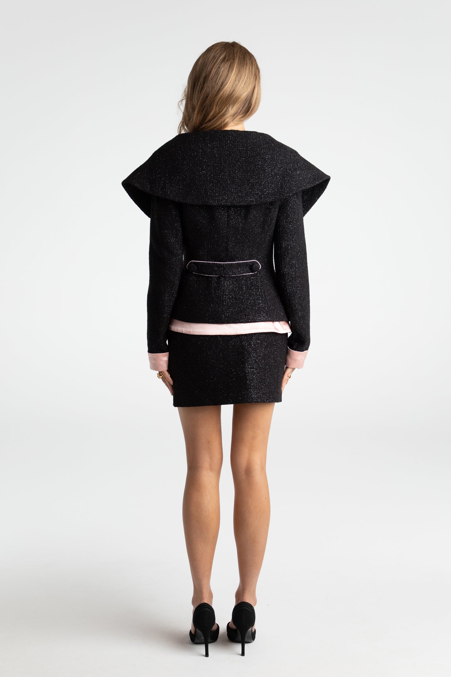 Nadia Lapel Jacket (Black) (Final Sale)