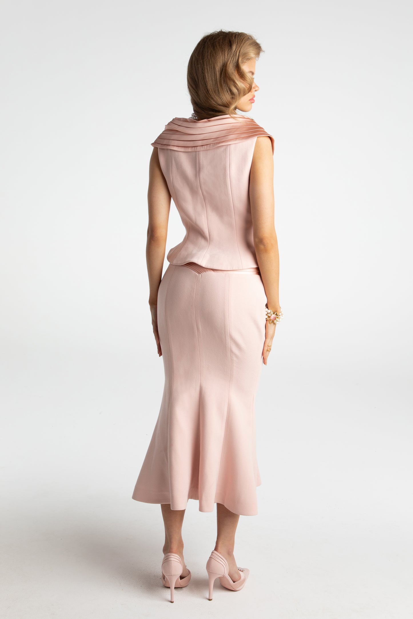 Belle Satin Skirt (Light Pink) (Final Sale)