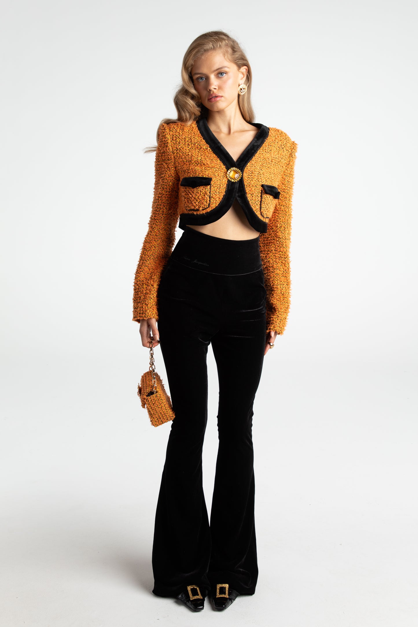 Miranda Crop Jacket (Yellow)