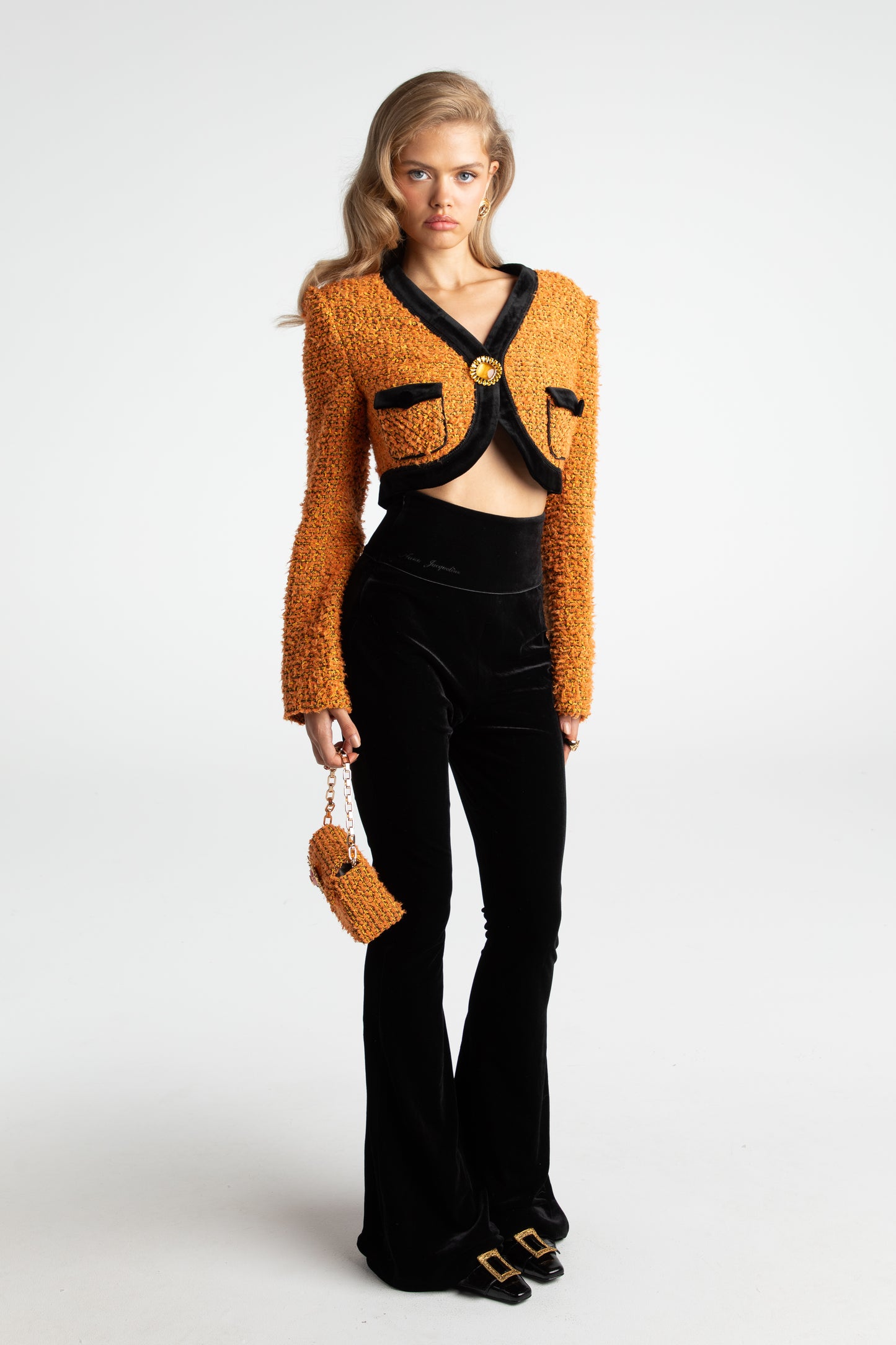 Miranda Crop Jacket (Yellow)