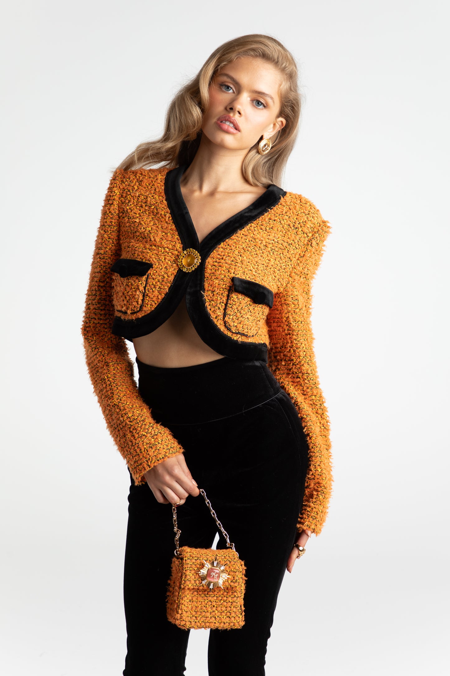 Miranda Crop Jacket (Yellow)