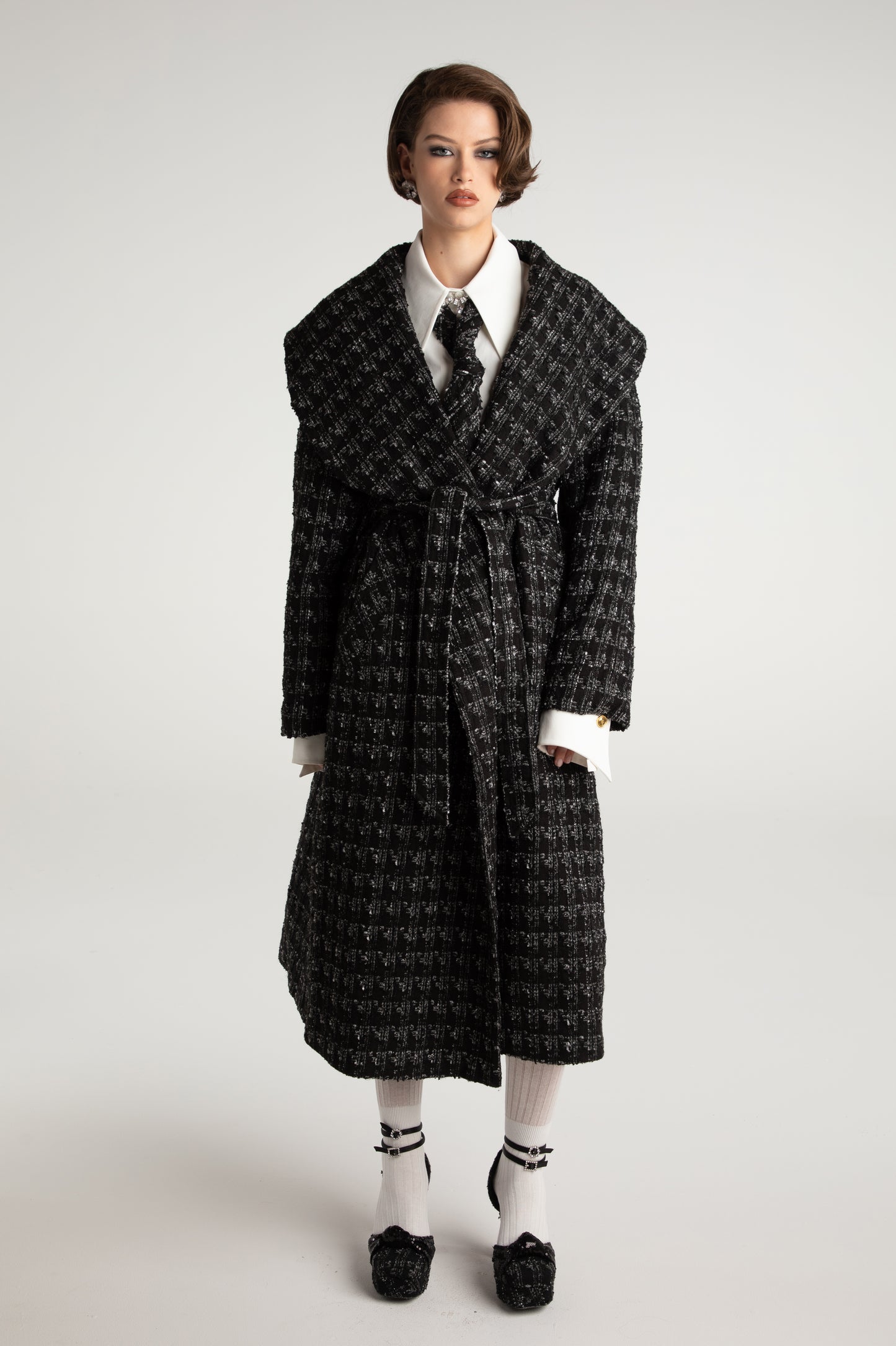 Emmeline Lapel Coat (Black)