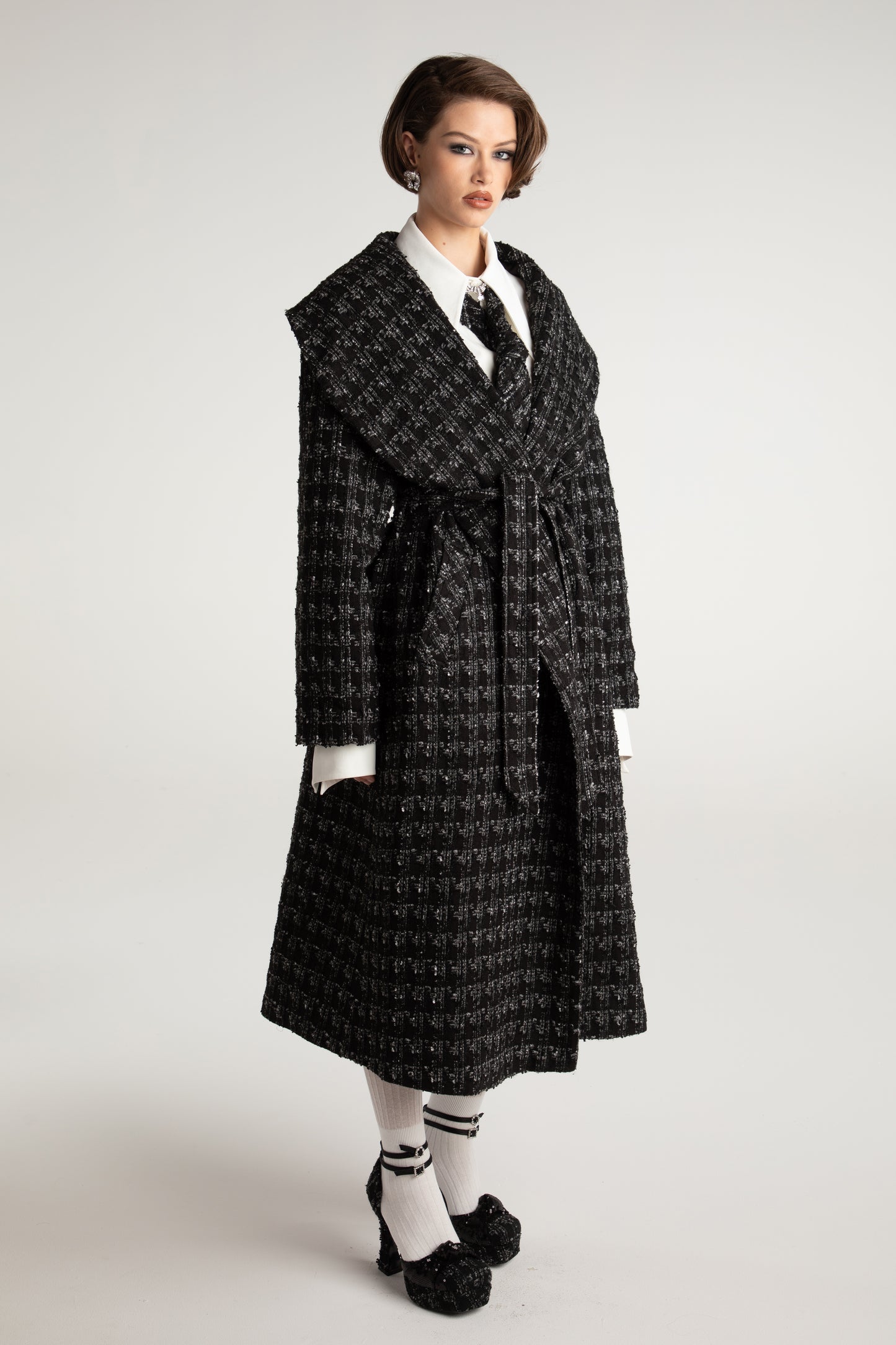 Emmeline Lapel Coat (Black)