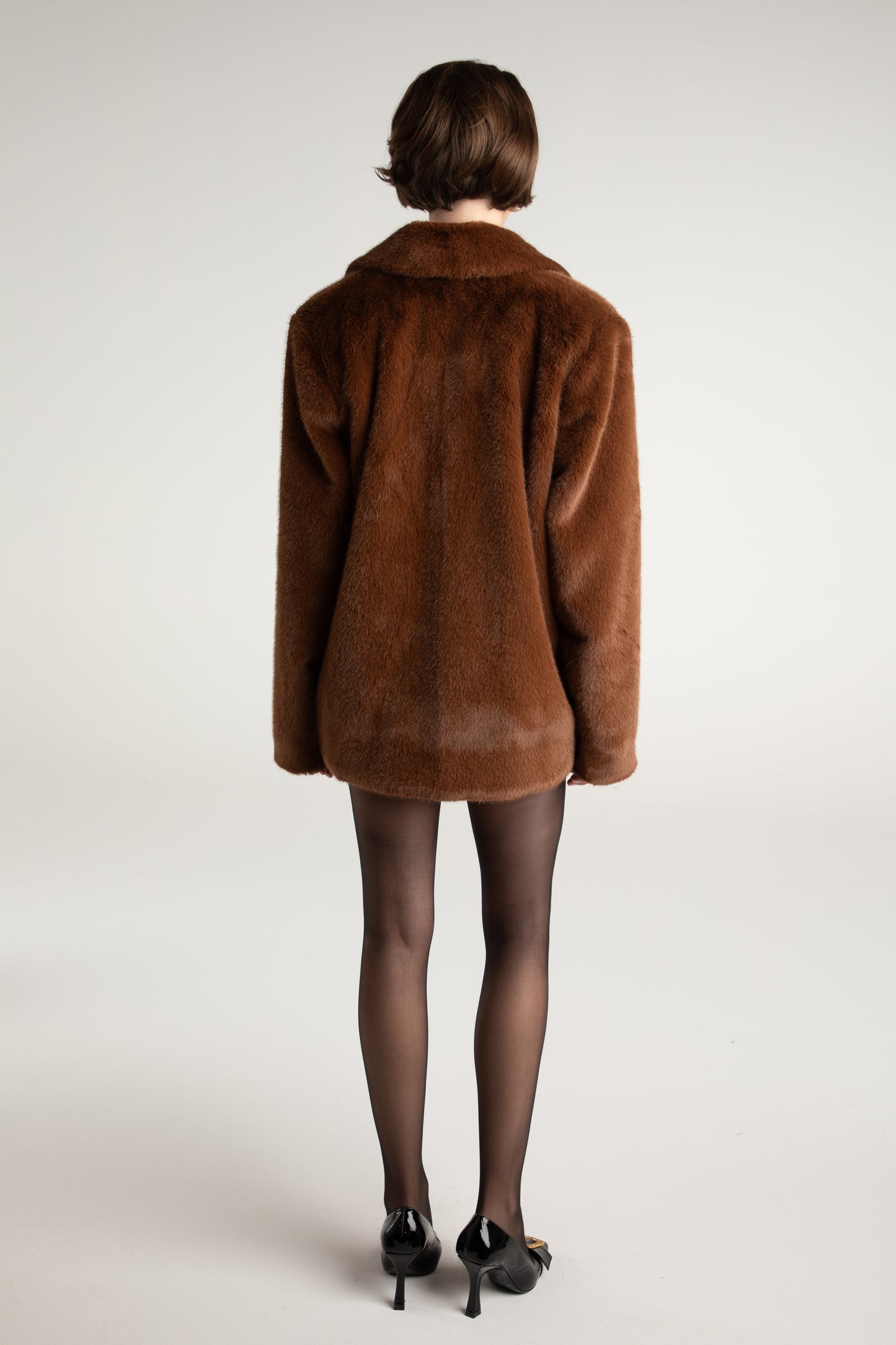 Phoebe Fur Jacket (Brown)