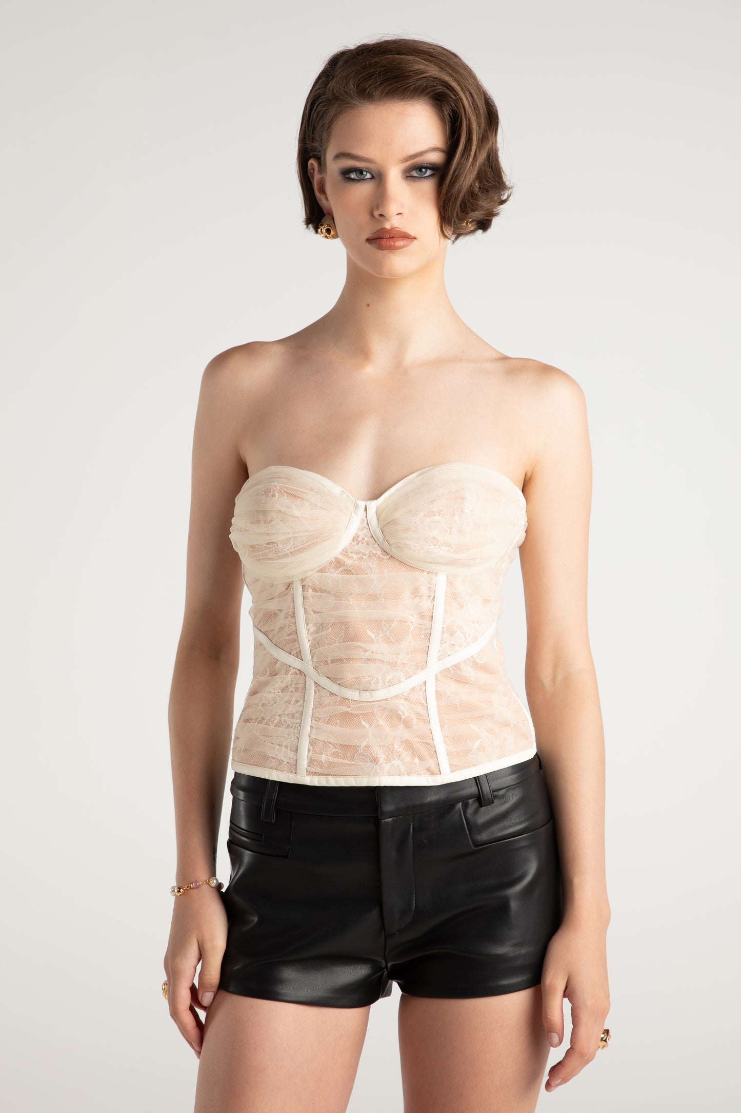 Cara Bustier Top (Off-White)