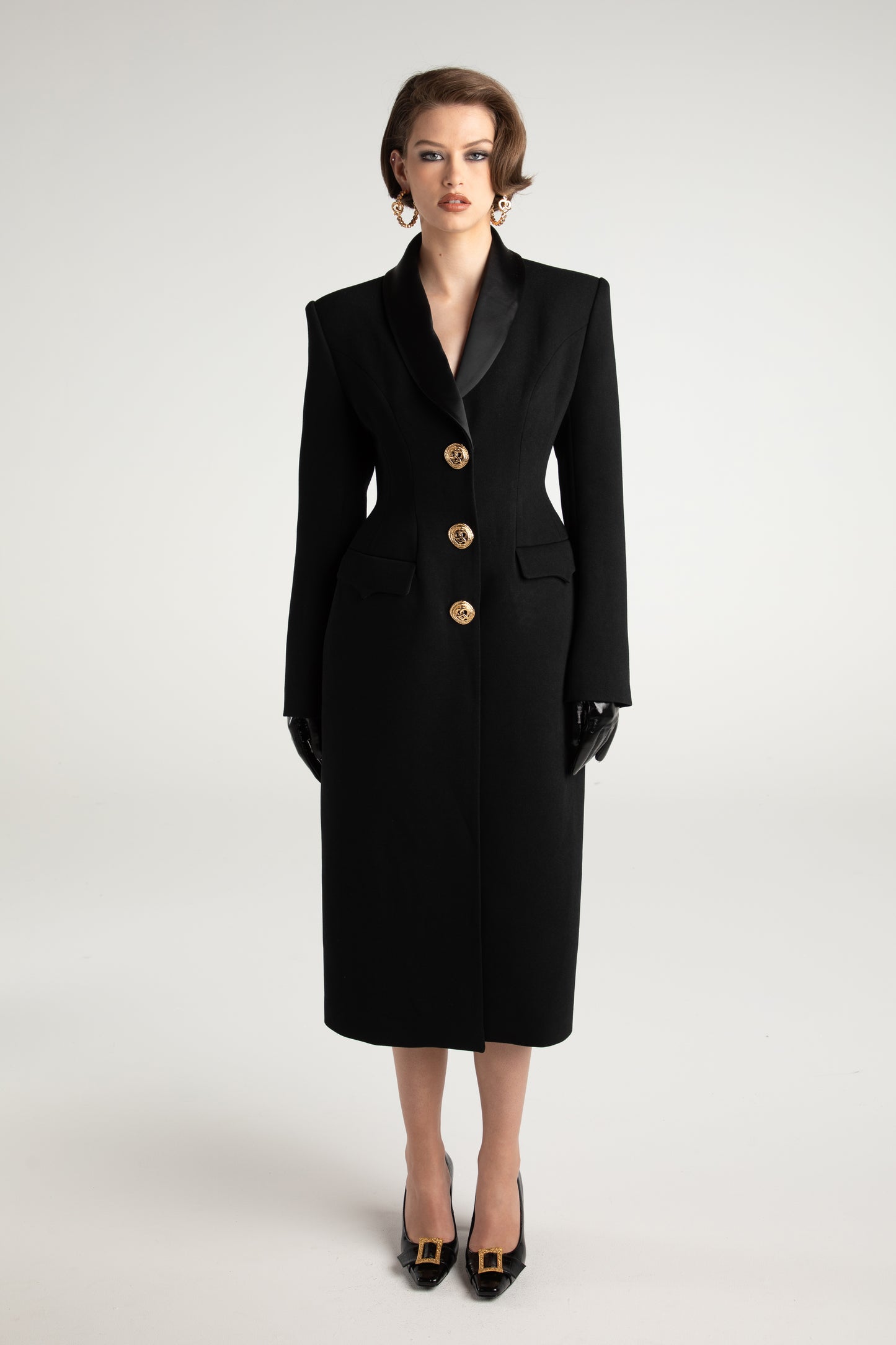 Evie Long Suit Jacket (Black)