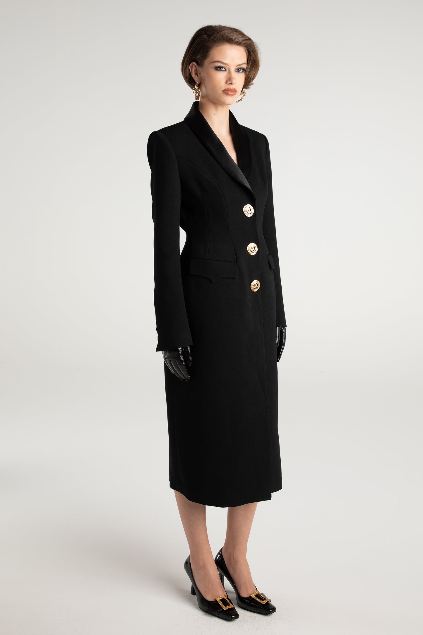 Evie Long Suit Jacket (Black)