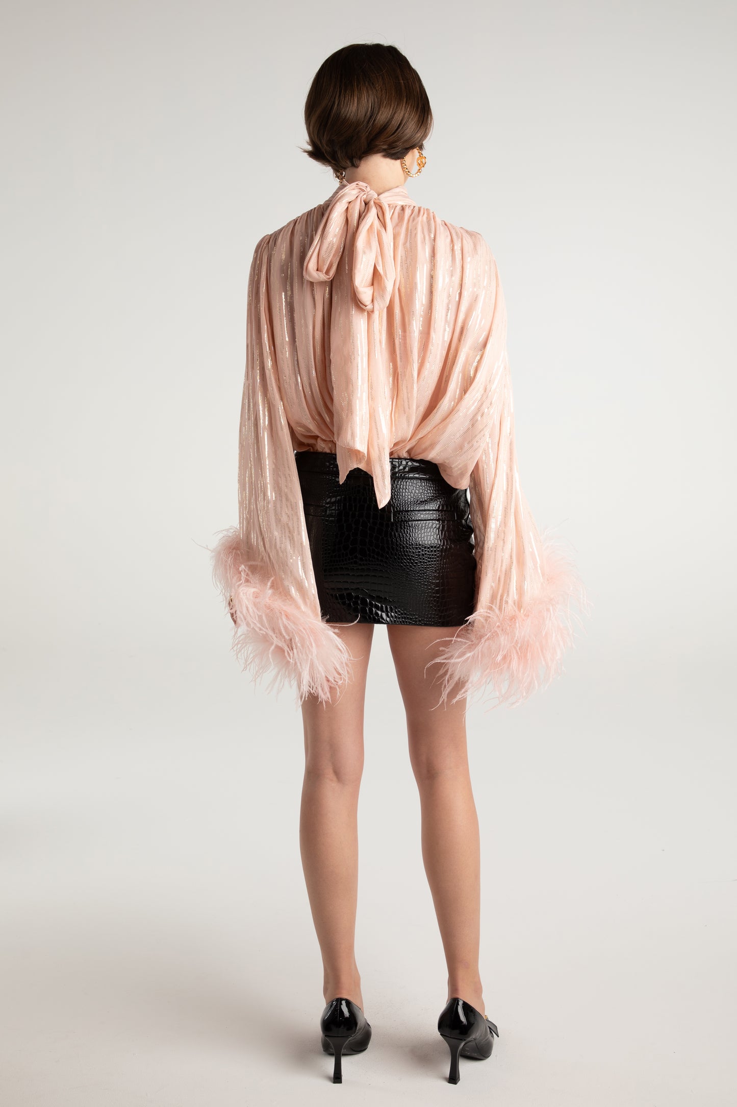 Keira Feather Top (Pink)