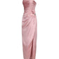 Emilia Satin Dress (Pink)