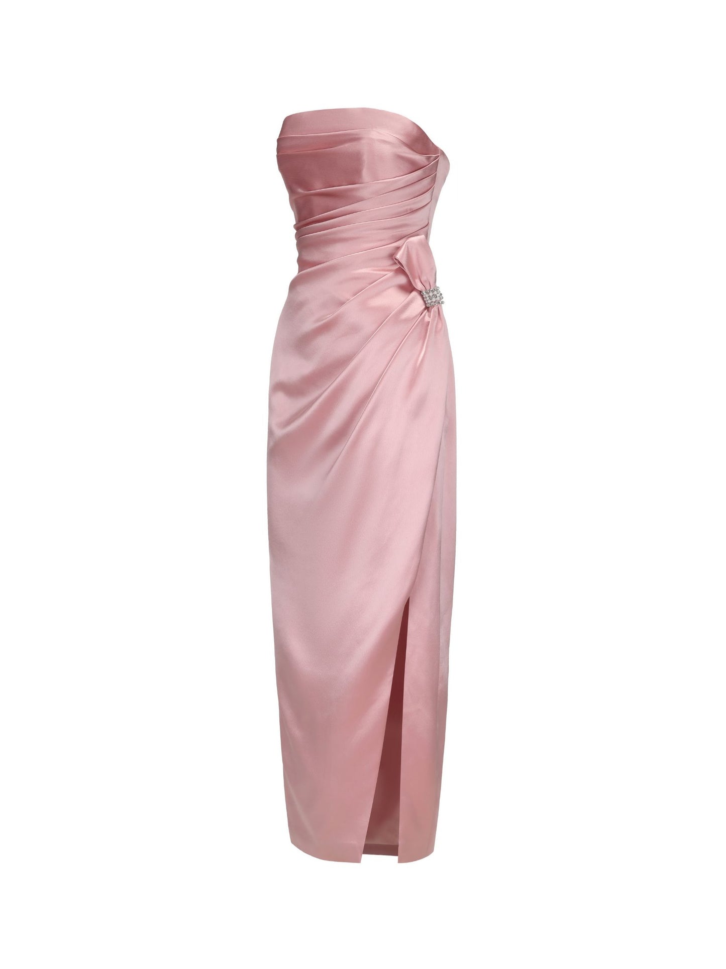 Emilia Satin Dress (Pink)