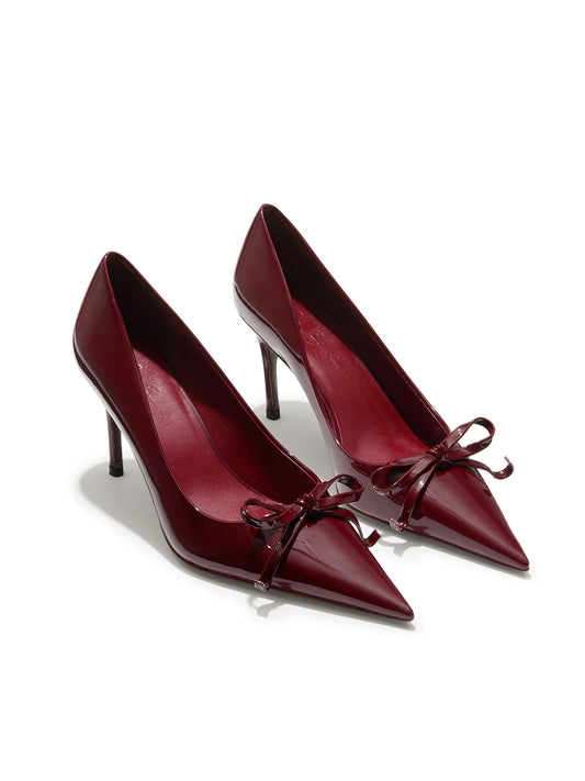 Audrina Bow Heels (Red)