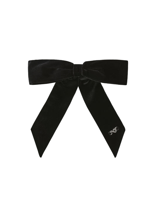 Mia Velvet Bow (Black)