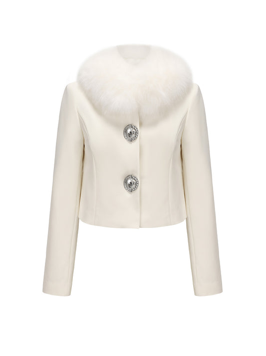 Claira Fur Collar (Off white)