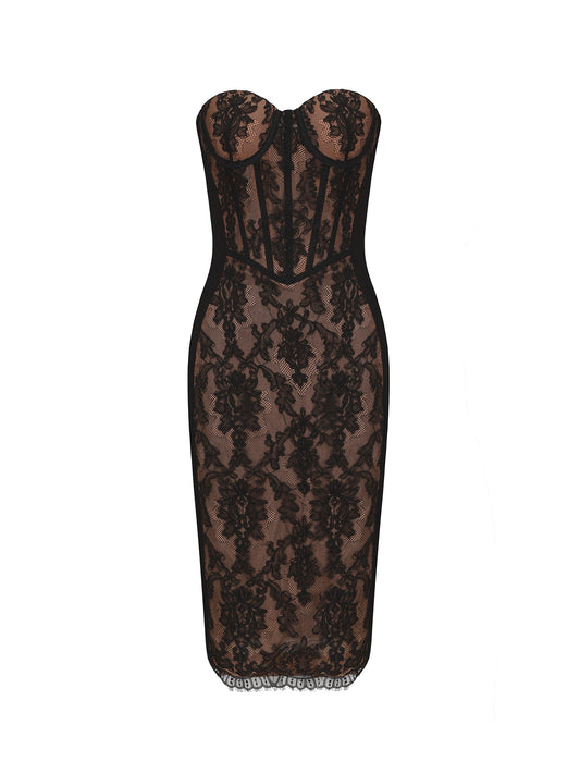 Elsa Lace Dress (Black)