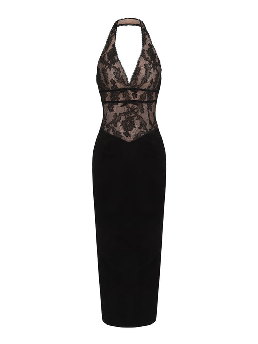 Matilda Velvet Dress (Black)