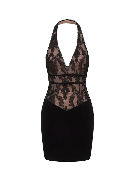 Christi Velvet Dress (Black)