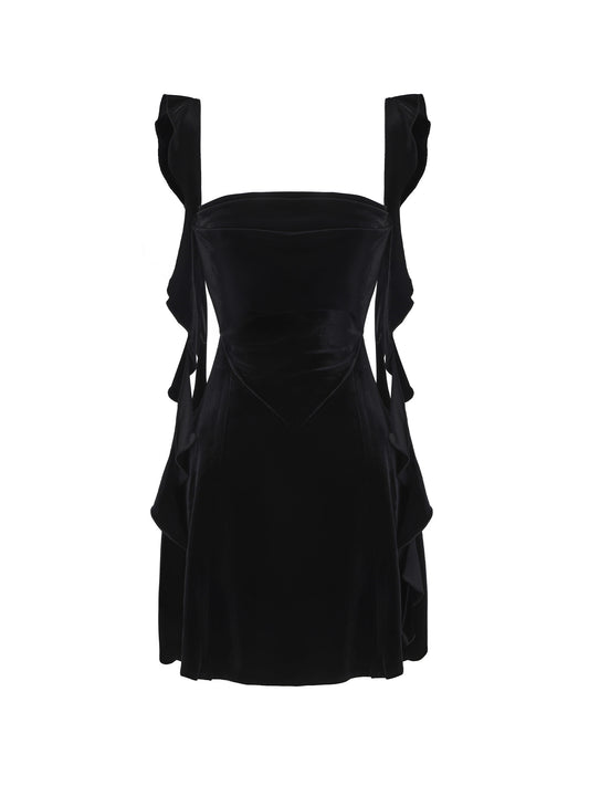 Karina Velvet Dress (Black)