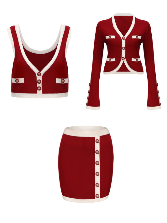 Matilda Knit Set (Red)