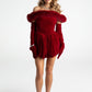 Candice Velvet Dress (Red)