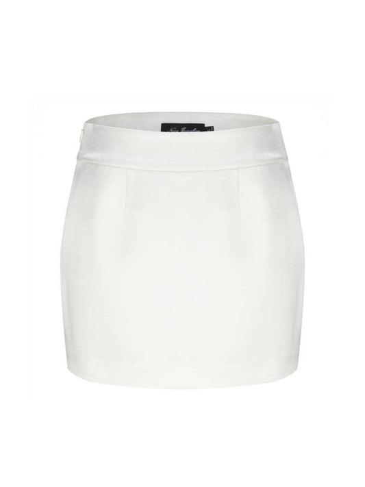 Emilia Satin Skirt (White)