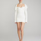 Daphne Satin Dress (White)