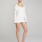 Daphne Satin Dress (White)