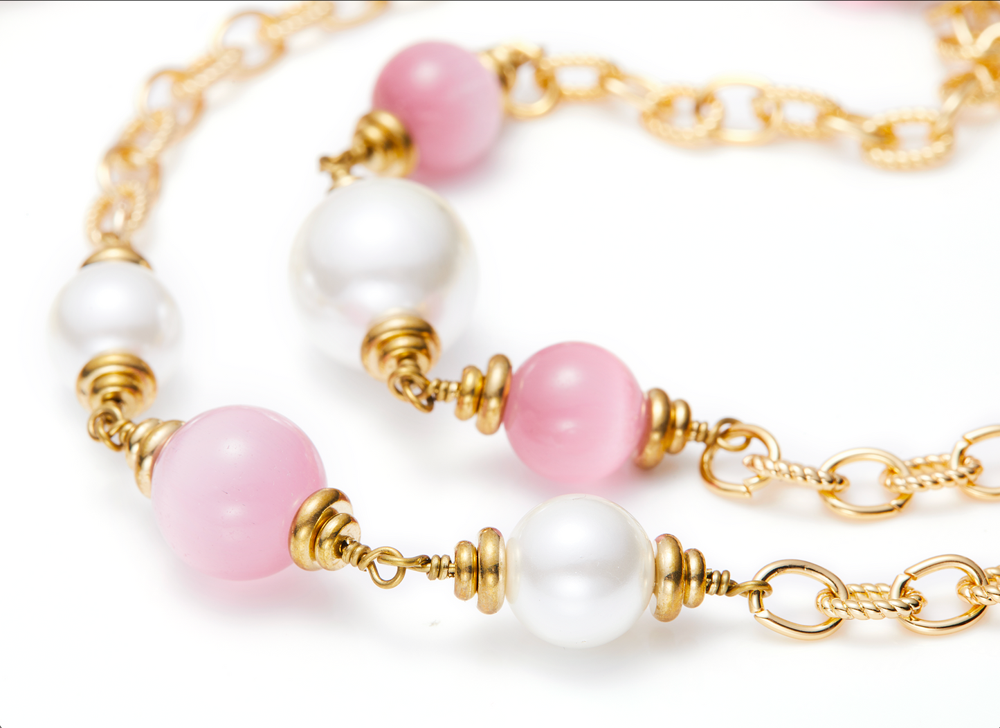 Isabella Pearl Necklace (Pink)