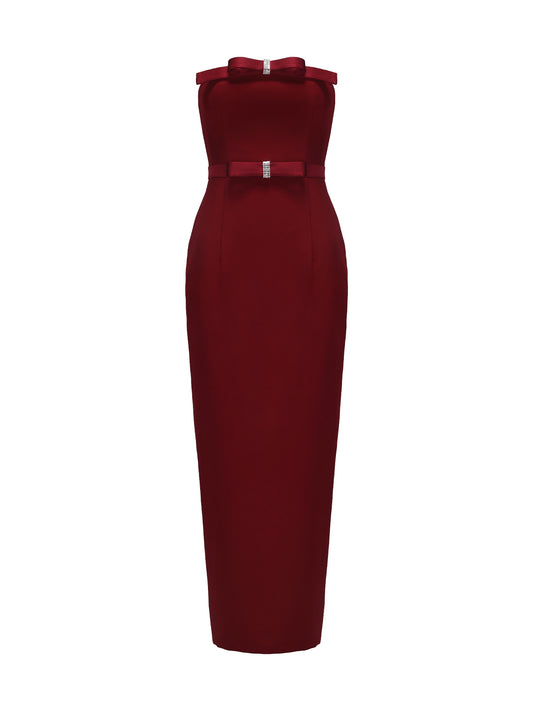 Demi Bow Dress (Red)