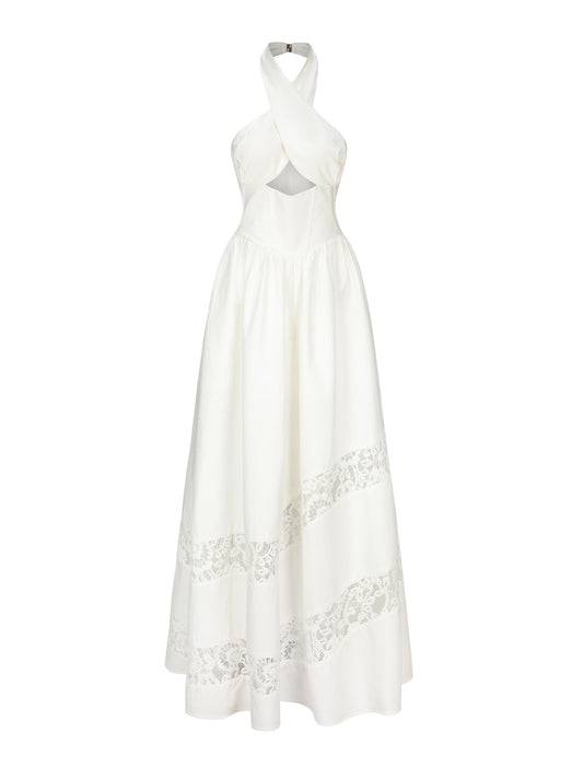 Portia Lace Dress (White)