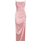 Amy Satin Dress (Pink)