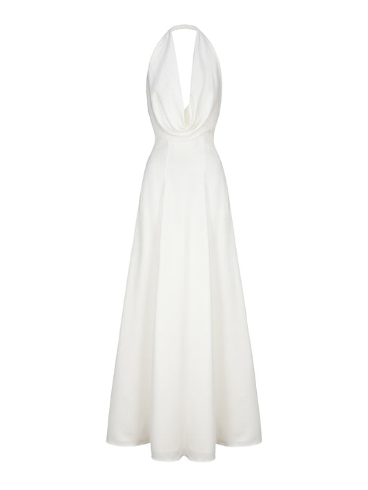 Aniya Satin Dress (White)