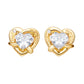 Ambre Heart Earrings (White)