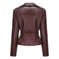 Mirabel Faux Leather Jacket (Brown)