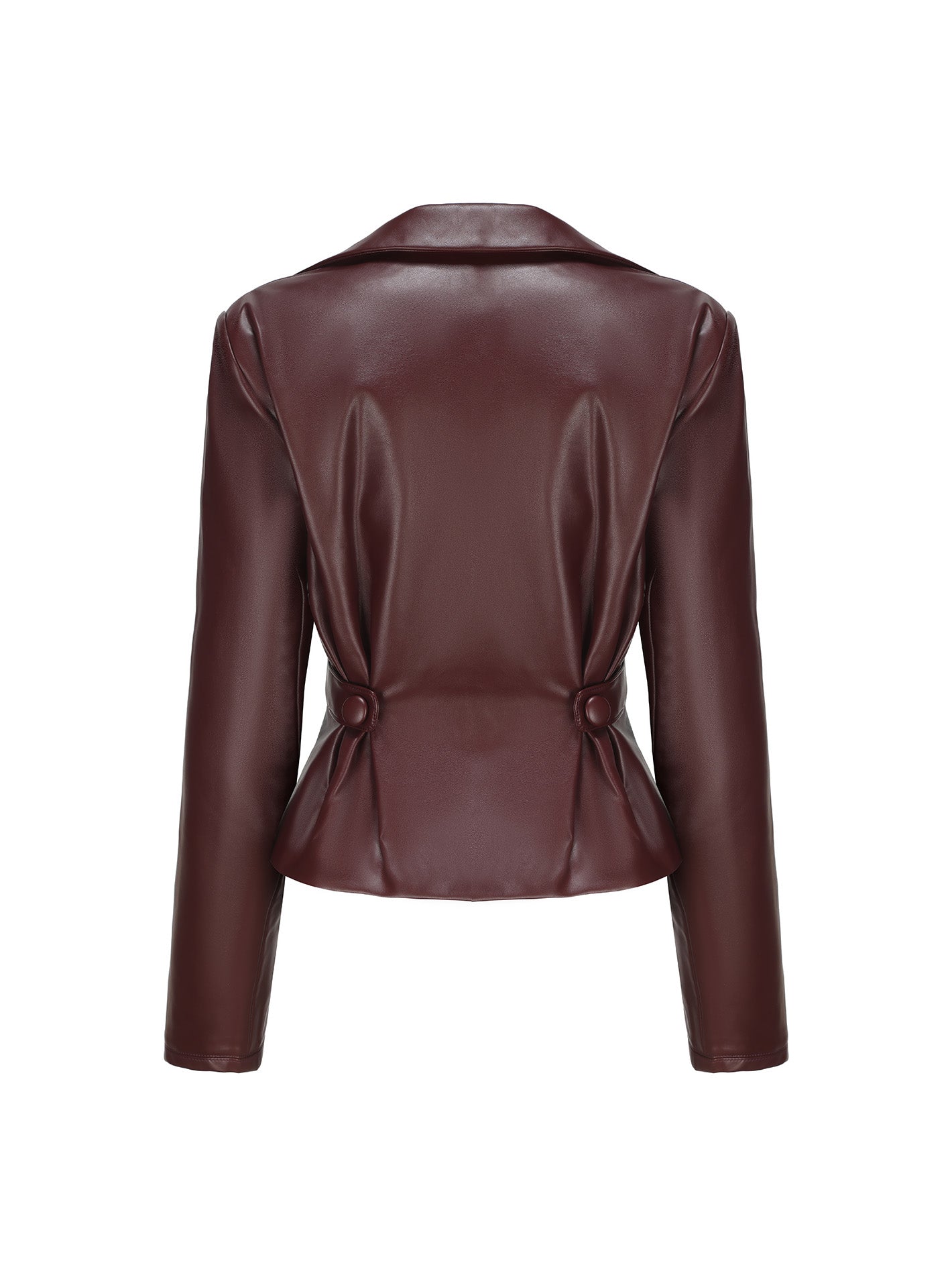 Mirabel Faux Leather Jacket (Brown)