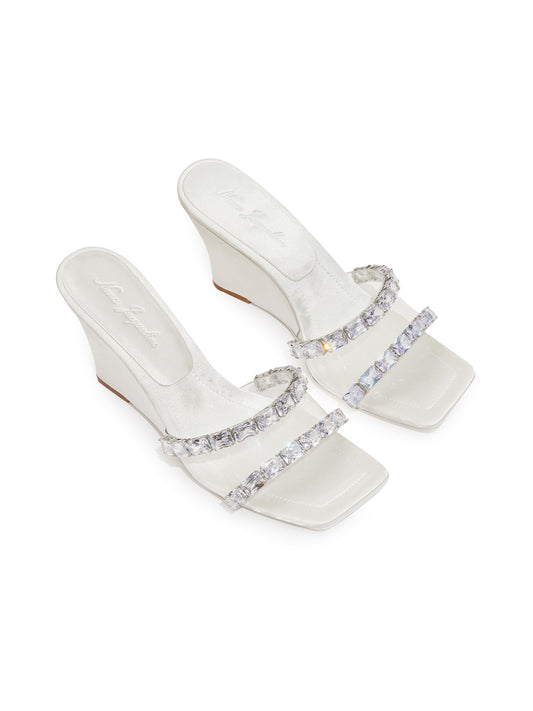 Cassandra Diamond Heels (White)