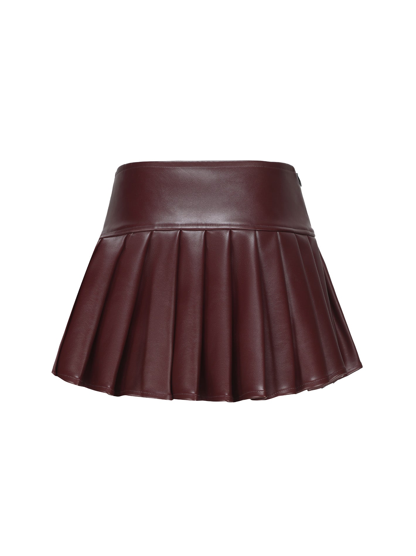 Mirabel Faux Leather Skirt (Brown)