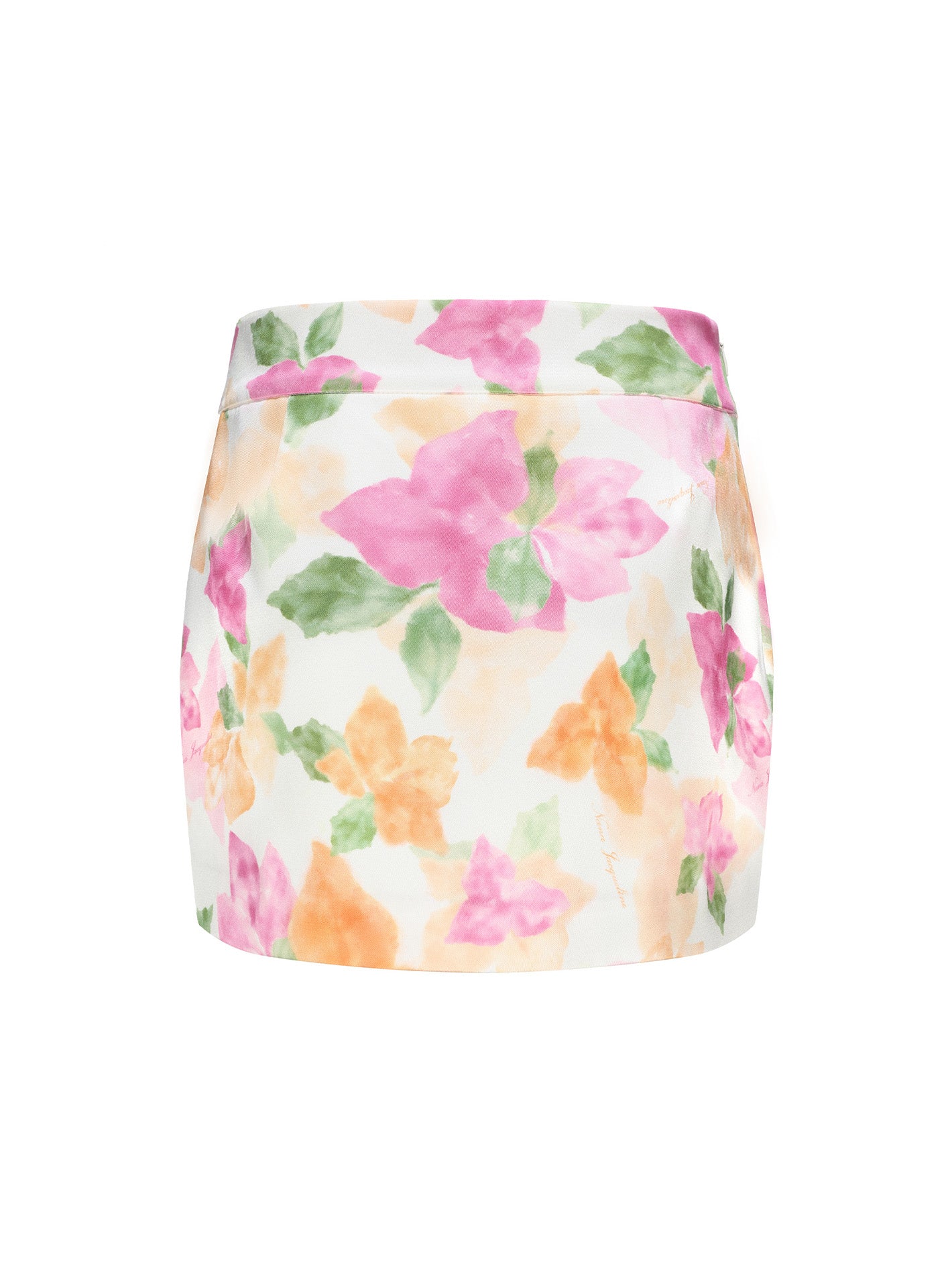 Emilia Satin Skirt (Floral)