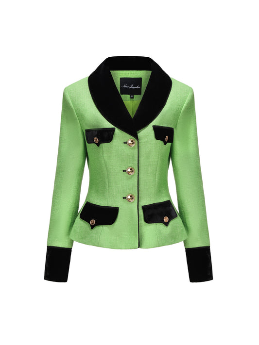 Michelle Tweed Blazer (Green)