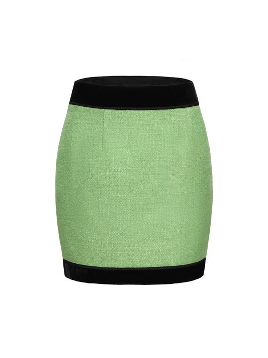 Michelle Tweed Skirt (Green)